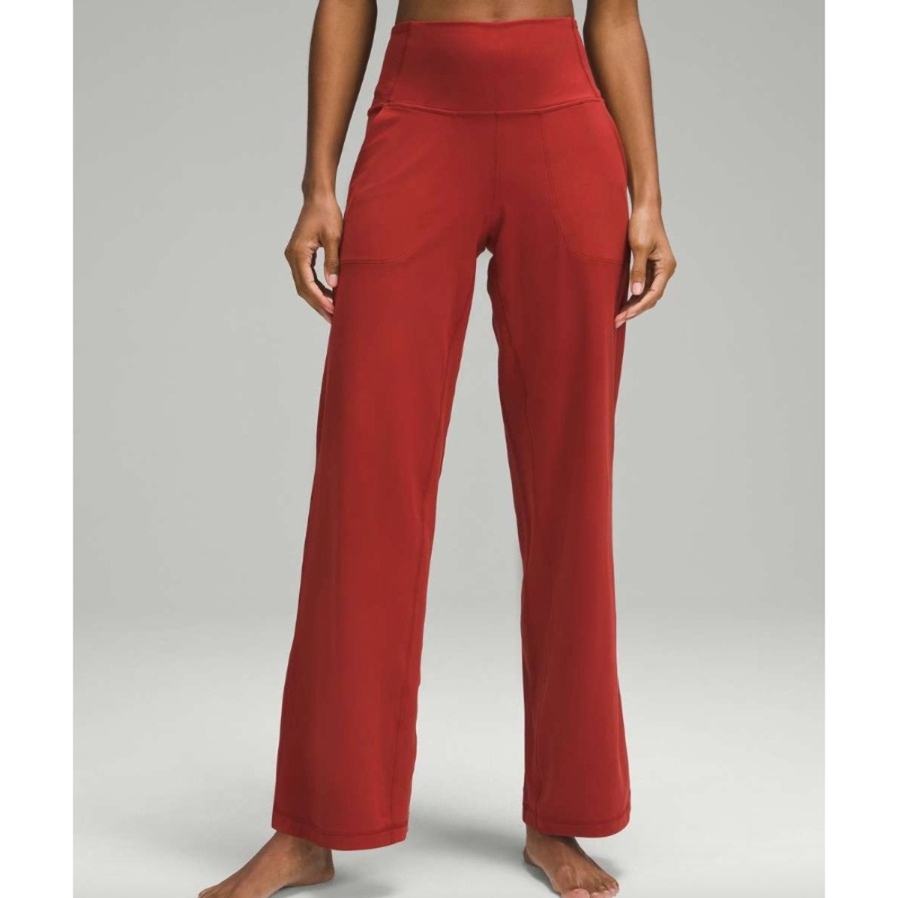 Lululemon Womens Align Wide Leg Pant 12 Short Terra Orange Stretch Nulu W5ERUS